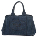 Prada Canapa Tote Blue Denim