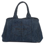 Prada Canapa Tote Blue Denim
