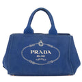 Prada Canapa Tote Blue Canvas