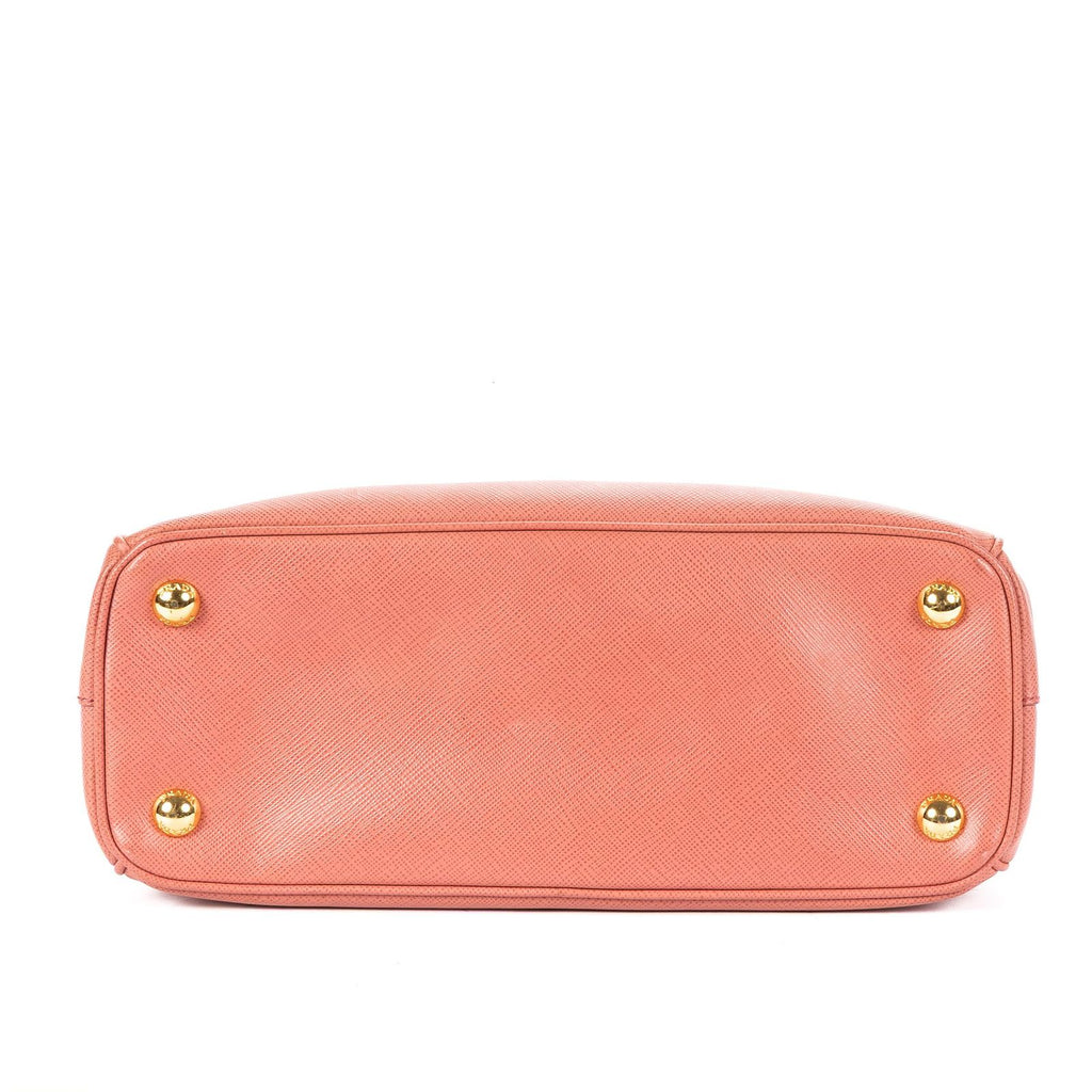 Prada Largedouble Zip Galleria Tote Pink Saffiano Leather — view 6