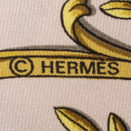 Hermes Scarf Light Pink Green Twillsilk — view 4