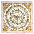 Hermes Scarf Light Pink Green Twillsilk — view 2