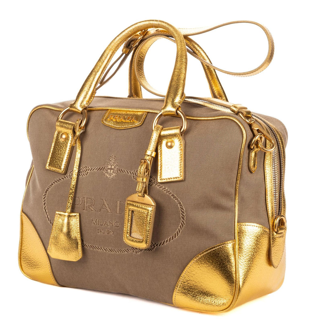 Prada Beige Jacquard canvas Shoulder — view 2