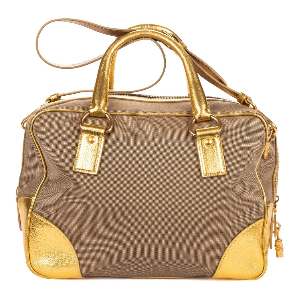 Prada Beige Jacquard canvas Shoulder — view 5