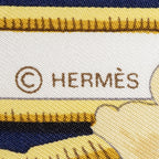 Hermes Scarf Navy Twillsilk — view 4