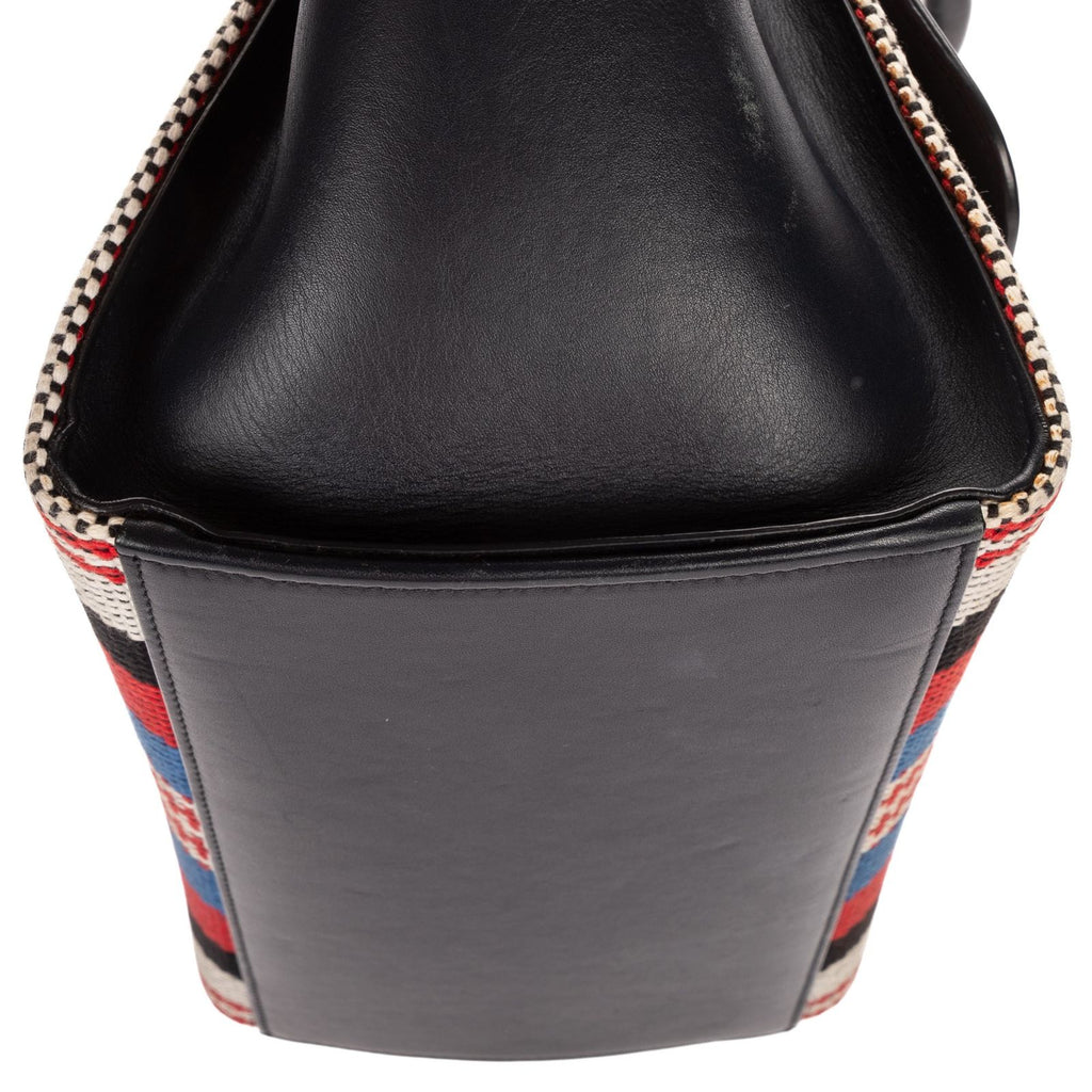 Celine Small navy Red White Stripecanvas Shoulder — view 8