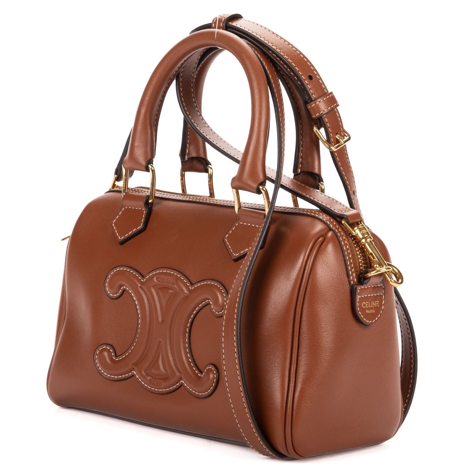 Celine Smallbostonbrown Smooth Calfskin Shoulder — view 2