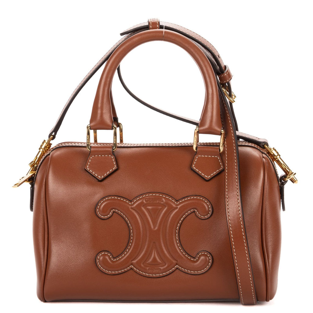Celine Smallbostonbrown Smooth Calfskin Shoulder