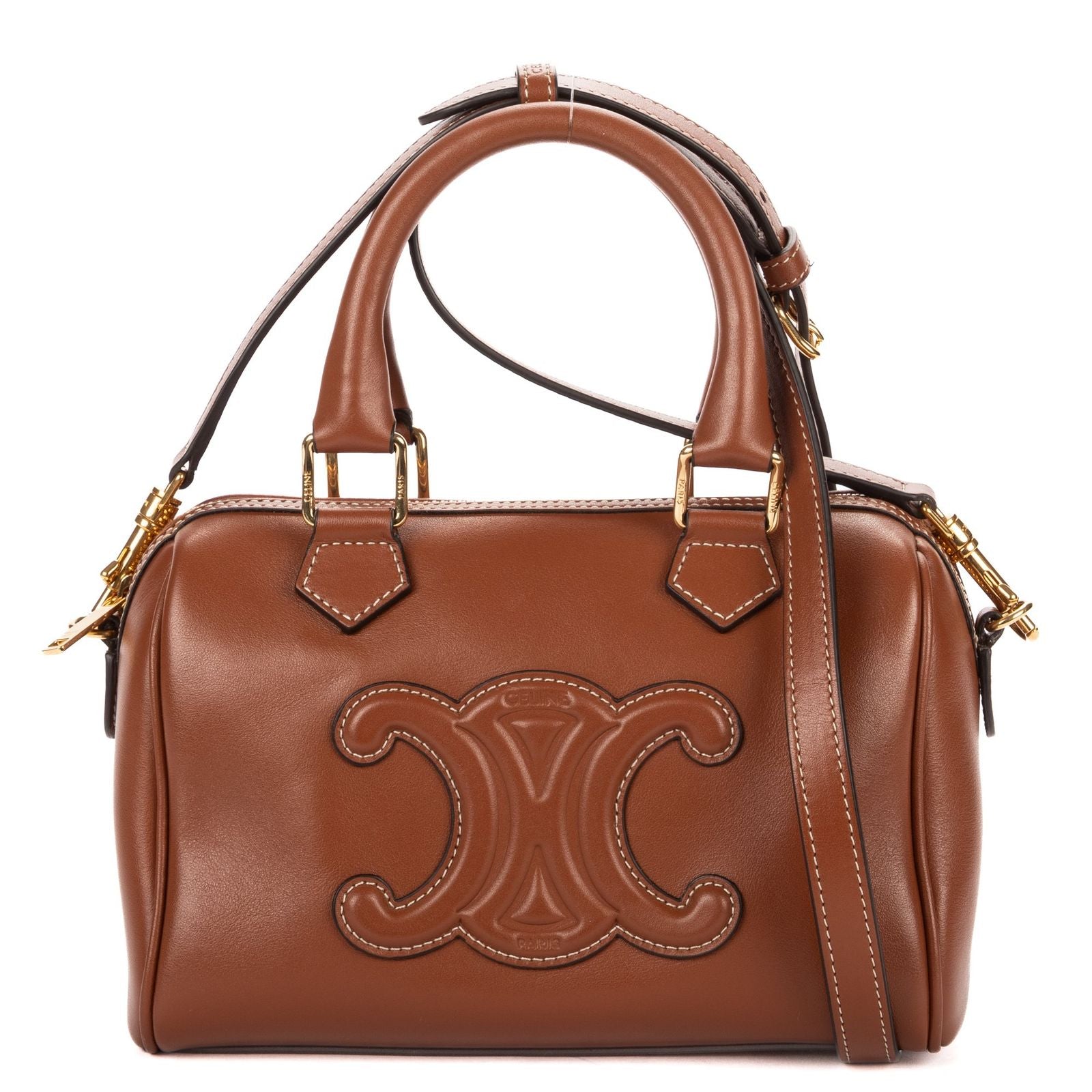 Celine Smallbostonbrown Smooth Calfskin Shoulder