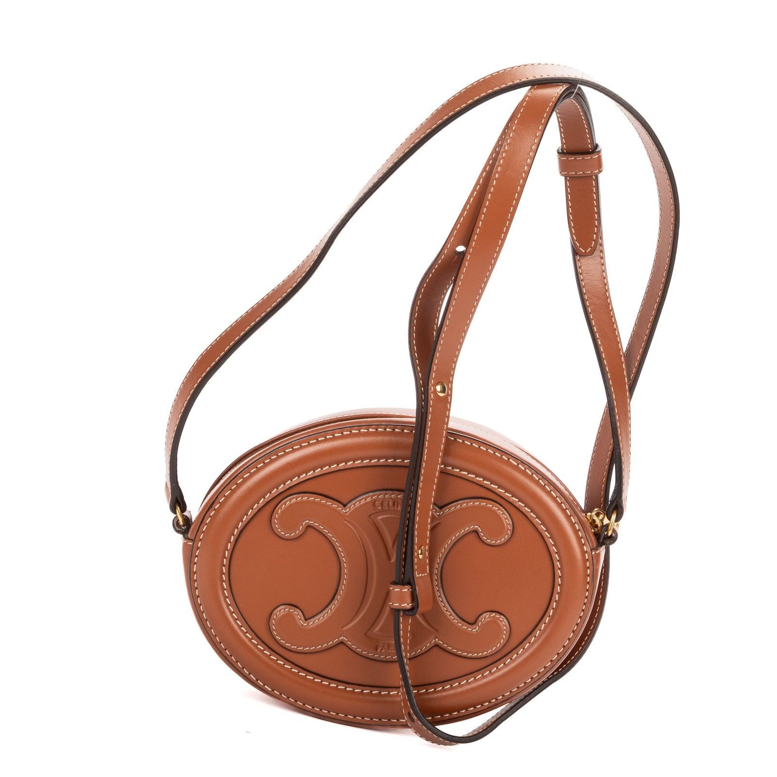 Celine Triomphe Cross Bodybrown Smooth Calfskin Crossbody