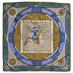 Hermes Scarf Green Blue 100% Jacquardsilk — view 2