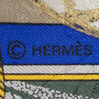 Hermes Scarf Green Blue 100% Jacquardsilk — view 4