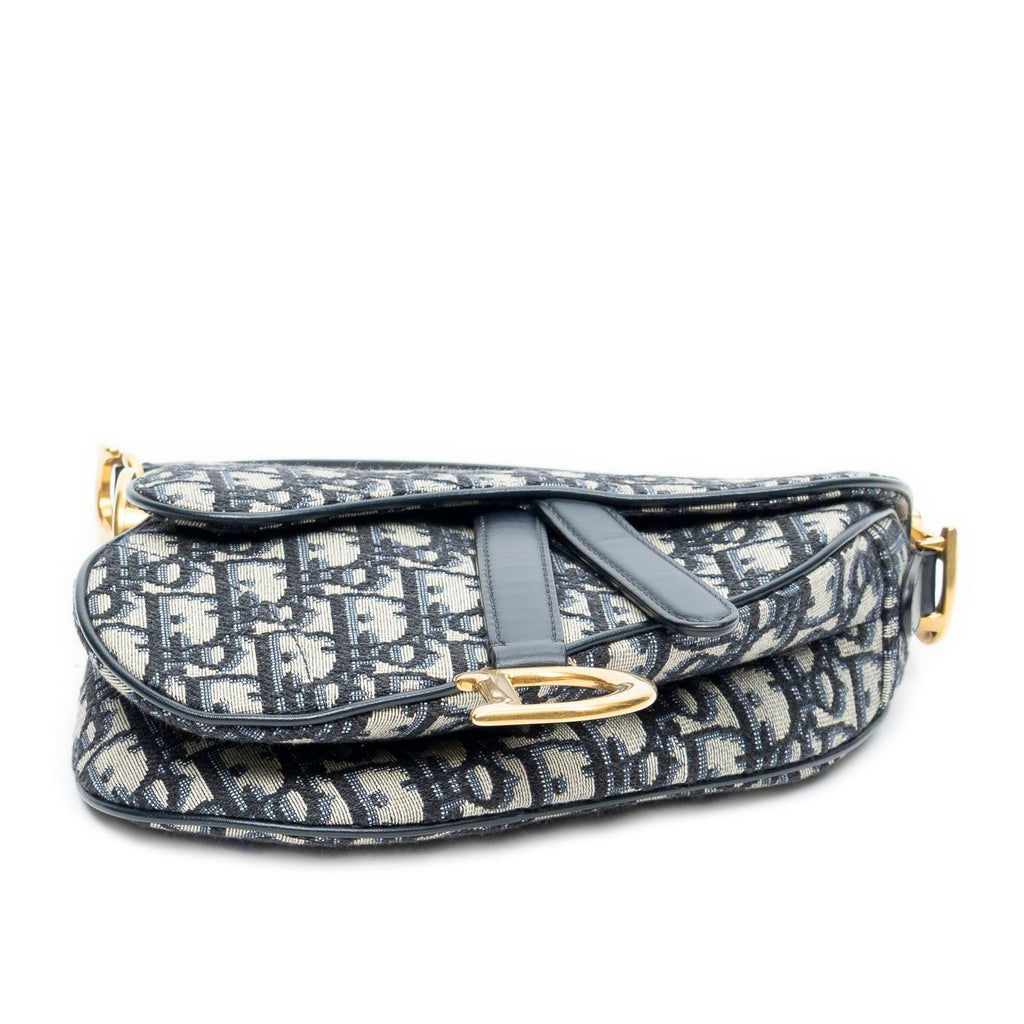 Dior Bag Navy Beige Oblique Jacquardcanvas — view 6