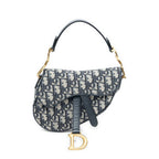 Dior Bag Navy Beige Oblique Jacquardcanvas