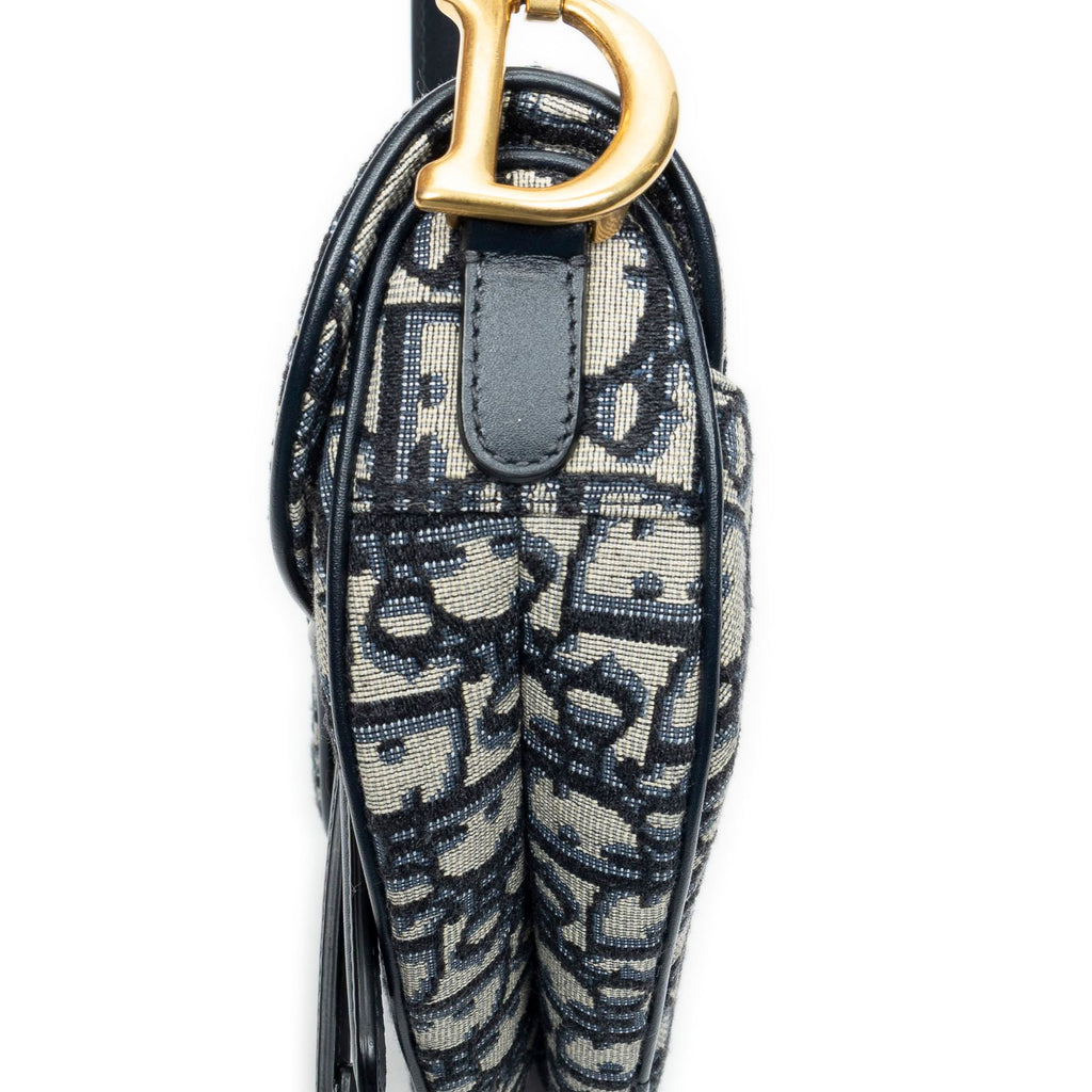 Dior Bag Navy Beige Oblique Jacquardcanvas — view 7