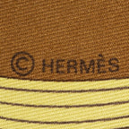 Hermes Scarf Brown Yellow Twillsilk — view 4