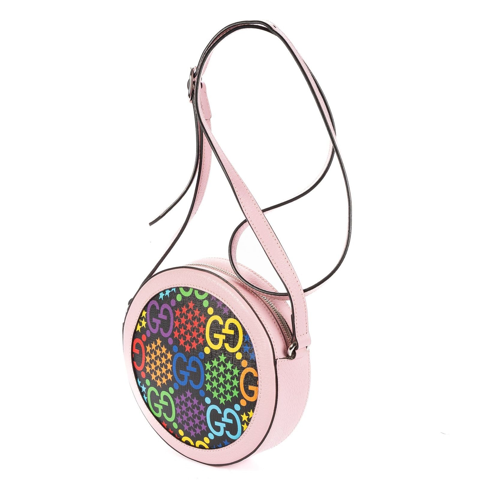 Gucci GG Psychedelic Round Crossbody Pink Multicolor Supreme Coated Canvasa — view 2