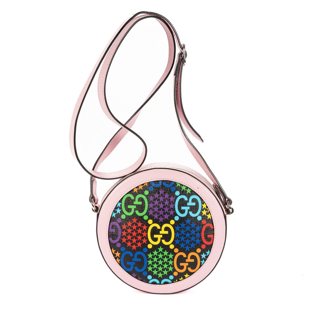 Gucci GG Psychedelic Round Crossbody Pink Multicolor Supreme Coated Canvasa — view 5