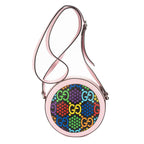 Gucci GG Psychedelic Round Crossbody Pink Multicolor Supreme Coated Canvasa — view 5