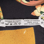 Hermes Scarf Black Orange Green 100% Twillsilk — view 5