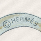 Hermes Scarf Light Green Brown White 100% Twillsilk — view 4