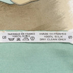 Hermes Scarf Light Green Brown White 100% Twillsilk — view 5