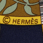 Hermes Scarf Red Navy Beige 100% Twillsilk — view 4