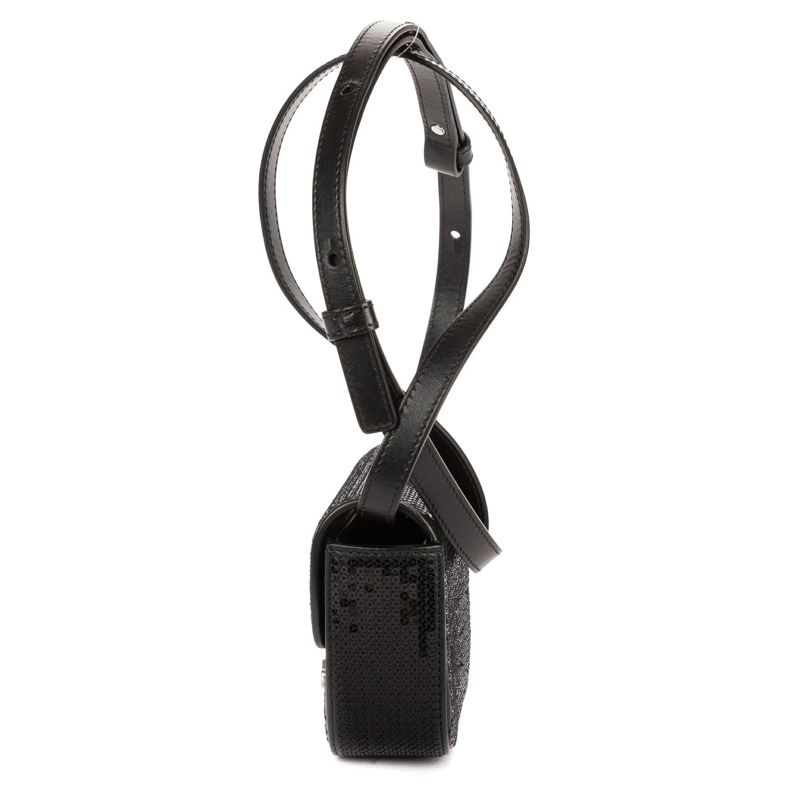 Celine Mini Claude Black Matelasse Calfskin Shoulder — view 3