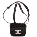 Celine Mini Claude Black Matelasse Calfskin Shoulder
