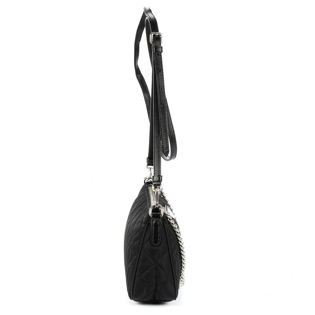 Prada Chain Shoulder Black Nylon Canvas — view 4