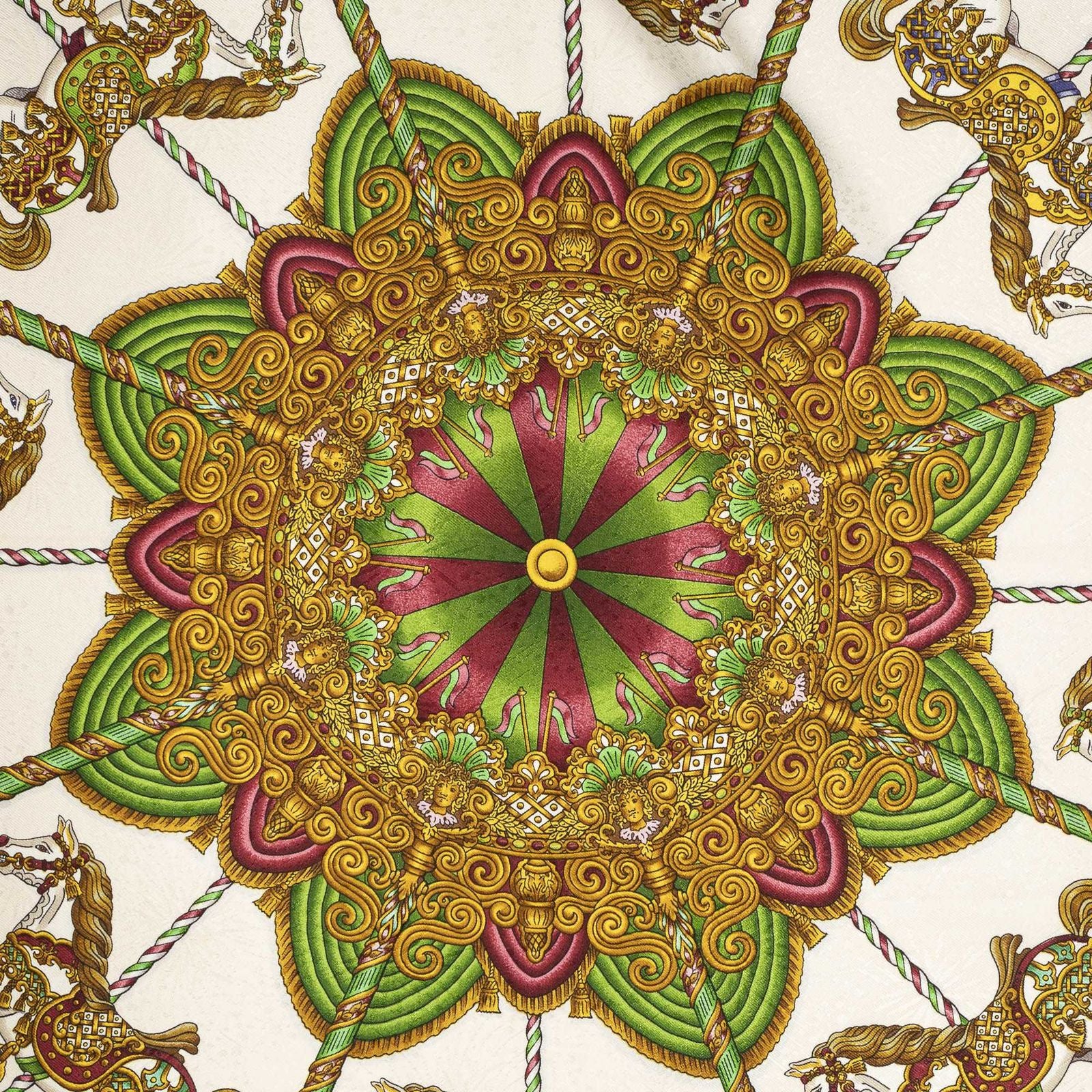 Hermes Scarf White 100% Jacquardsilk — view 3