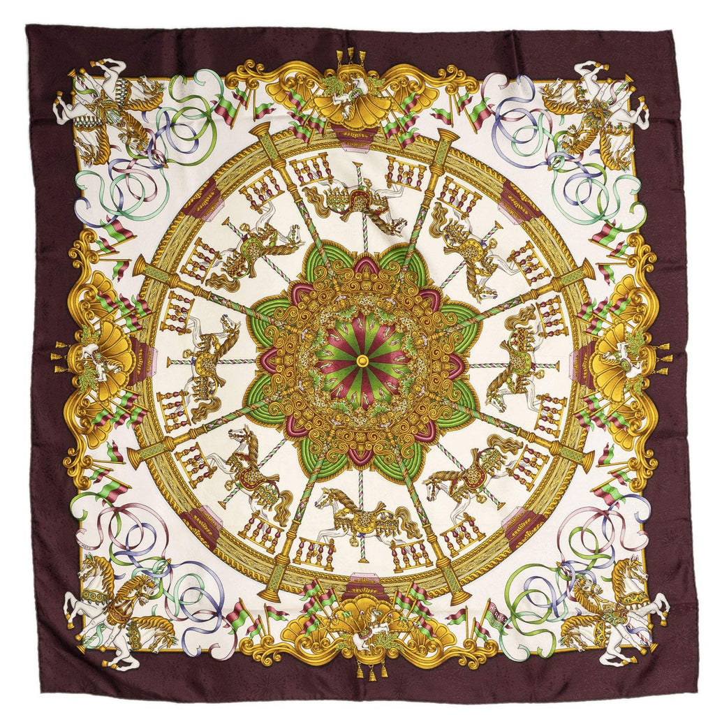 Hermes Scarf White 100% Jacquardsilk — view 2