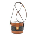 Celine Small Tambour Crossbody Darkbrown Tantriomphe Canvas