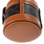 Celine Small Tambour Crossbody Darkbrown Tantriomphe Canvas — view 8