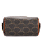 Celine Mini Boston Cross Bodydarkbrown Tantriomphe Canvas Crossbody — view 6
