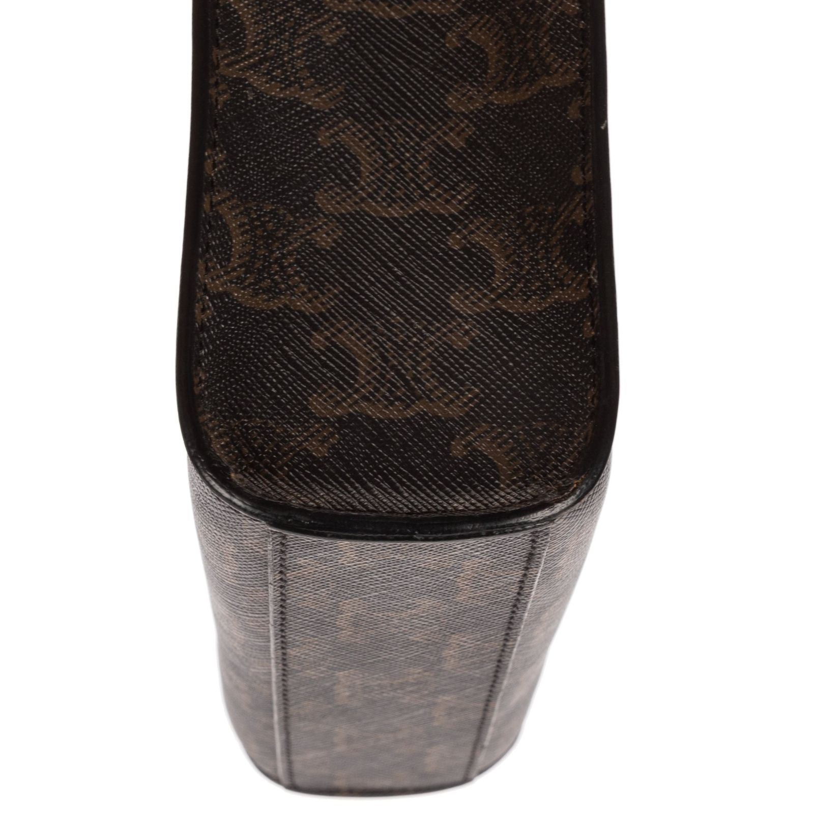 Celine Mini Vertical Cabas Darkbrown Tantriomphe Canvas Tote — view 8