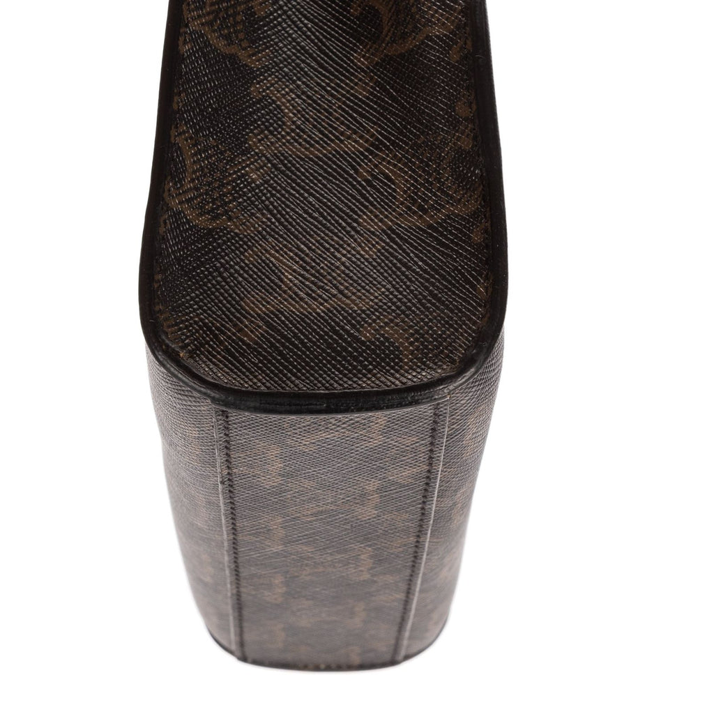 Celine Mini Vertical Cabas Darkbrown Tantriomphe Canvas Tote — view 7