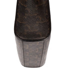 Celine Mini Vertical Cabas Darkbrown Tantriomphe Canvas Tote — view 7