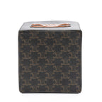 Celine Snap Box Darkbrown Tantriomphe Canvas Handbag — view 6