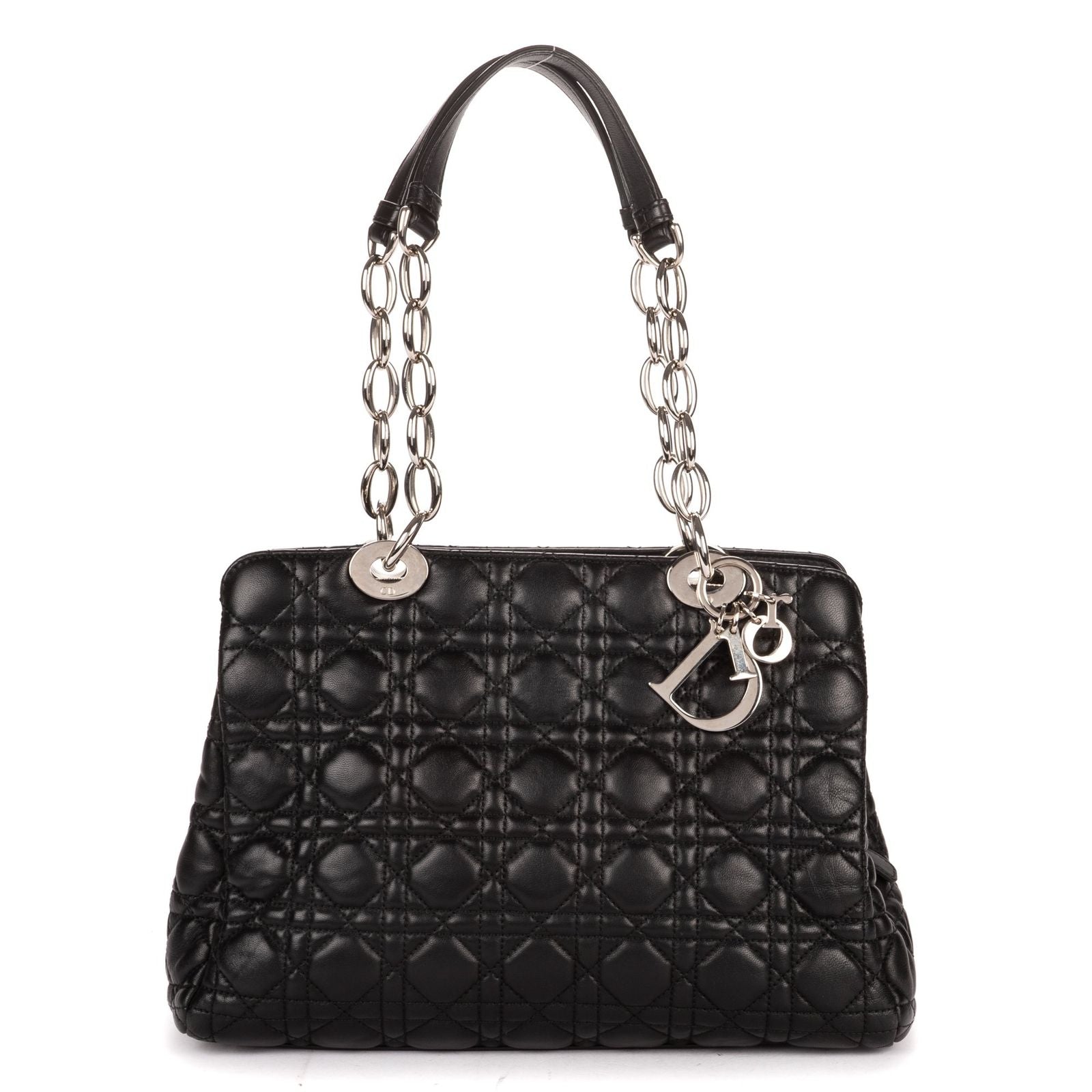 Dior tote Black Lambskin Leather