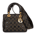 Dior lady Black Lambskin Leather Handbag