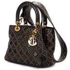 Dior lady Black Lambskin Leather Handbag — view 2