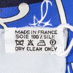 Hermes Scarf Blue Ivory Yellow 100% Twillsilk — view 5