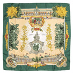 Hermes Scarf Green Beige 100% Twillsilk — view 2