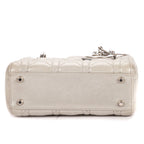 Dior Mini Lady Dior Gray Shiny Cannage Leathera Handbag — view 6