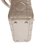 Dior Mini Lady Dior Gray Shiny Cannage Leathera Handbag — view 8