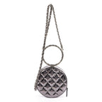 Chanel Round Bracelet Crossbodymetallic Greycrinkled Metallic Quilted Calfskin — view 5
