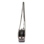 Chanel Round Bracelet Crossbodymetallic Greycrinkled Metallic Quilted Calfskin — view 3