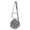 Chanel Round Bracelet Crossbodymetallic Greycrinkled Metallic Quilted Calfskin