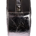 Chanel Round Bracelet Crossbodymetallic Greycrinkled Metallic Quilted Calfskin — view 7